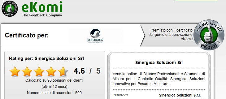 500 recensioni ekomi per sinergica-soluzioni